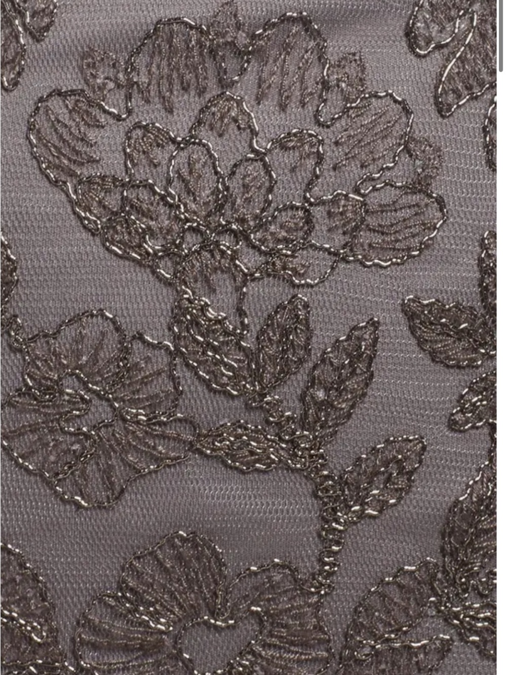 Tadashi Shoji Pemba Lace Sheath Dress | Metallic Smoke Embroidered Illusion Dres - Picture 12 of 13